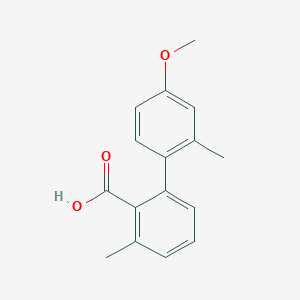 molecular formula C16H16O3 B6401416 2-(4-Methoxy-2-methylphenyl)-6-methylbenzoic acid CAS No. 1261924-95-1