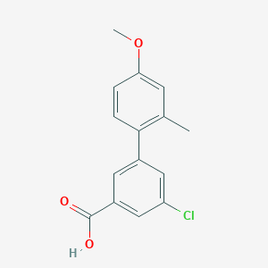 5-Chloro-3-(4-methoxy-2-methylphenyl)benzoic acid, 95%