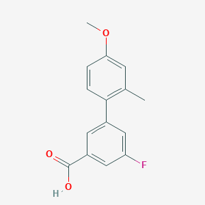 5-Fluoro-3-(4-methoxy-2-methylphenyl)benzoic acid, 95%