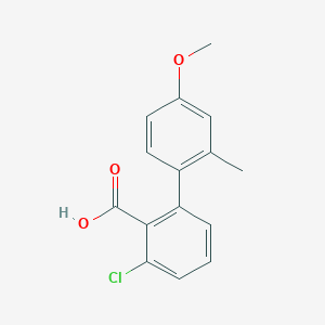 6-Chloro-2-(4-methoxy-2-methylphenyl)benzoic acid, 95%