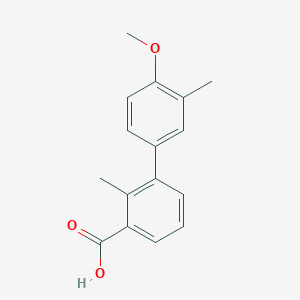 molecular formula C16H16O3 B6401525 3-(4-Methoxy-3-methylphenyl)-2-methylbenzoic acid CAS No. 1261905-54-7