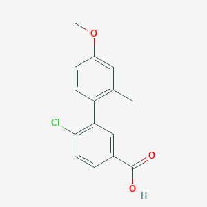 4-Chloro-3-(4-methoxy-2-methylphenyl)benzoic acid, 95%