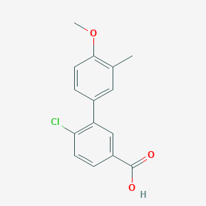 4-Chloro-3-(4-methoxy-3-methylphenyl)benzoic acid, 95%