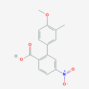 molecular formula C15H13NO5 B6401631 2-(4-Methoxy-3-methylphenyl)-4-nitrobenzoic acid CAS No. 1261943-69-4