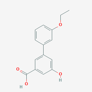 molecular formula C15H14O4 B6401636 3-(3-Ethoxyphenyl)-5-hydroxybenzoic acid, 95% CAS No. 1261905-88-7