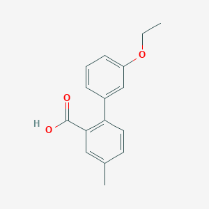 molecular formula C16H16O3 B6401640 2-(3-Ethoxyphenyl)-5-methylbenzoic acid CAS No. 1261997-66-3