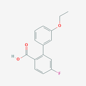 molecular formula C15H13FO3 B6401673 2-(3-Ethoxyphenyl)-4-fluorobenzoic acid, 95% CAS No. 1261907-57-6