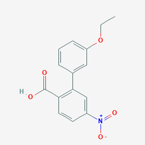 molecular formula C15H13NO5 B6401740 2-(3-Ethoxyphenyl)-4-nitrobenzoic acid CAS No. 1261964-30-0