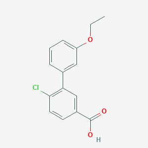 molecular formula C15H13ClO3 B6401750 3-(3-Ethoxyphenyl)-4-chlorobenzoic acid, 95% CAS No. 1261925-76-1