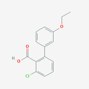 molecular formula C15H13ClO3 B6401757 2-(3-Ethoxyphenyl)-6-chlorobenzoic acid, 95% CAS No. 1261968-76-6