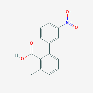 molecular formula C14H11NO4 B6401771 6-Methyl-2-(3-nitrophenyl)benzoic acid CAS No. 1261983-26-9