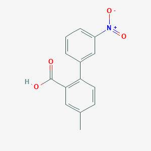 molecular formula C14H11NO4 B6401784 5-Methyl-2-(3-nitrophenyl)benzoic acid, 95% CAS No. 1261899-63-1