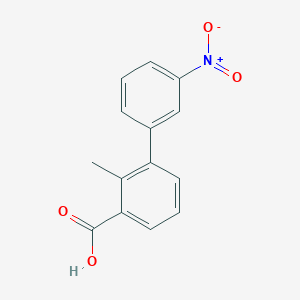 molecular formula C14H11NO4 B6401791 2-Methyl-3-(3-nitrophenyl)benzoic acid CAS No. 1261891-59-1