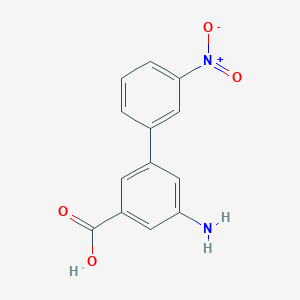 molecular formula C13H10N2O4 B6401816 3-Amino-5-(3-nitrophenyl)benzoic acid, 95% CAS No. 1261891-62-6