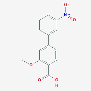 molecular formula C14H11NO5 B6401834 2-Methoxy-4-(3-nitrophenyl)benzoic acid, 95% CAS No. 1261997-80-1