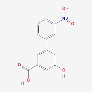 molecular formula C13H9NO5 B6401838 5-Hydroxy-3-(3-nitrophenyl)benzoic acid, 95% CAS No. 1262007-07-7