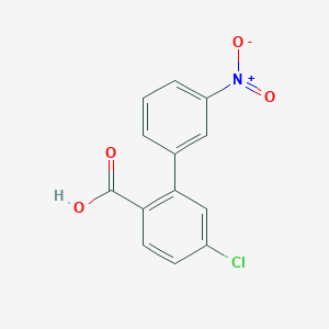 molecular formula C13H8ClNO4 B6401862 4-Chloro-2-(3-nitrophenyl)benzoic acid CAS No. 1261932-22-2