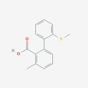 molecular formula C15H14O2S B6401867 6-Methyl-2-(2-methylthiophenyl)benzoic acid CAS No. 1261969-00-9