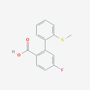 4-Fluoro-2-(2-methylthiophenyl)benzoic acid