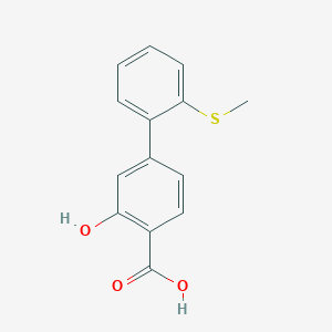 2-Hydroxy-4-(2-methylthiophenyl)benzoic acid, 95%