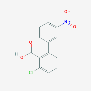 molecular formula C13H8ClNO4 B6401915 6-Chloro-2-(3-nitrophenyl)benzoic acid, 95% CAS No. 1261905-99-0