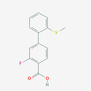 2-Fluoro-4-(2-methylthiophenyl)benzoic acid