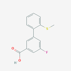 5-Fluoro-3-(2-methylthiophenyl)benzoic acid