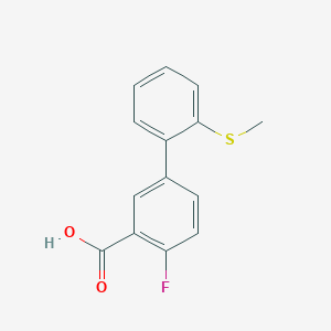 molecular formula C14H11FO2S B6401959 2-Fluoro-5-(2-methylthiophenyl)benzoic acid CAS No. 1261894-43-2