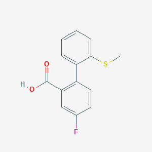 molecular formula C14H11FO2S B6401962 5-Fluoro-2-(2-methylthiophenyl)benzoic acid CAS No. 1261894-41-0