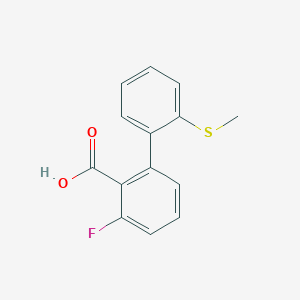 6-Fluoro-2-(2-methylthiophenyl)benzoic acid