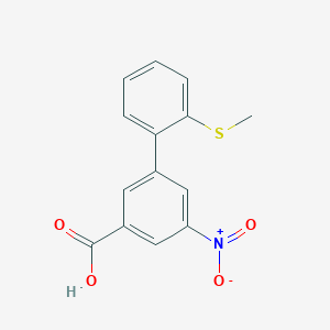 molecular formula C14H11NO4S B6401998 3-(2-Methylthiophenyl)-5-nitrobenzoic acid CAS No. 1261952-69-5