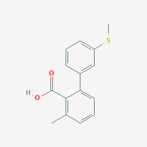 molecular formula C15H14O2S B6402007 6-Methyl-2-(3-methylthiophenyl)benzoic acid CAS No. 1261943-86-5