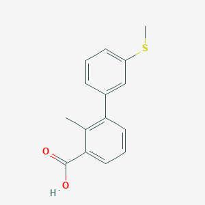 molecular formula C15H14O2S B6402032 2-Methyl-3-(3-methylthiophenyl)benzoic acid, 95% CAS No. 1261983-84-9