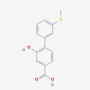 3-Hydroxy-4-(3-methylthiophenyl)benzoic acid