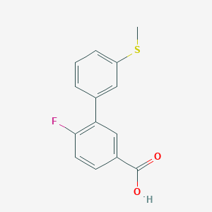 molecular formula C14H11FO2S B6402045 4-Fluoro-3-(3-methylthiophenyl)benzoic acid CAS No. 1262007-25-9