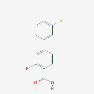 2-Fluoro-4-(3-methylthiophenyl)benzoic acid