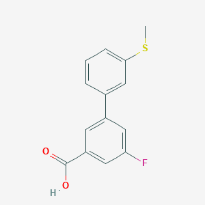 molecular formula C14H11FO2S B6402074 5-Fluoro-3-(3-methylthiophenyl)benzoic acid, 95% CAS No. 1261943-97-8