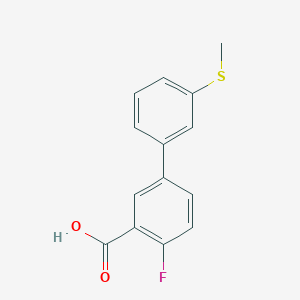 2-Fluoro-5-(3-methylthiophenyl)benzoic acid