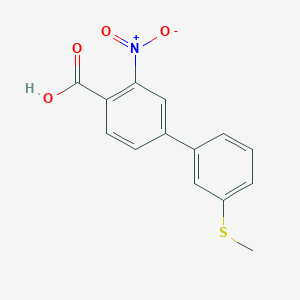 molecular formula C14H11NO4S B6402115 4-(3-Methylthiophenyl)-2-nitrobenzoic acid CAS No. 1261935-07-2