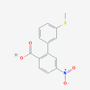 molecular formula C14H11NO4S B6402134 2-(3-Methylthiophenyl)-4-nitrobenzoic acid CAS No. 1261976-64-0