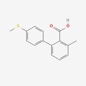 molecular formula C15H14O2S B6402141 6-Methyl-2-(4-methylthiophenyl)benzoic acid CAS No. 1261944-17-5