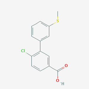 molecular formula C14H11ClO2S B6402147 4-Chloro-3-(3-methylthiophenyl)benzoic acid CAS No. 1261975-46-5