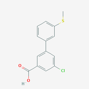 molecular formula C14H11ClO2S B6402157 5-Chloro-3-(3-methylthiophenyl)benzoic acid, 95% CAS No. 1261935-02-7