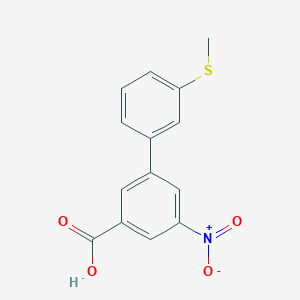 molecular formula C14H11NO4S B6402166 3-(3-Methylthiophenyl)-5-nitrobenzoic acid, 95% CAS No. 1261926-92-4