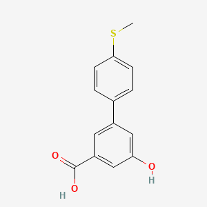 molecular formula C14H12O3S B6402188 5-Hydroxy-3-(4-methylthiophenyl)benzoic acid CAS No. 1261944-28-8