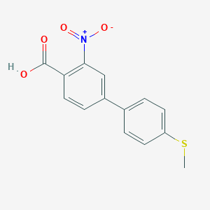 molecular formula C14H11NO4S B6402248 4-(4-Methylthiophenyl)-2-nitrobenzoic acid, 95% CAS No. 1261976-91-3