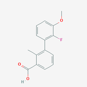 molecular formula C15H13FO3 B6402274 3-(2-Fluoro-3-methoxyphenyl)-2-methylbenzoic acid CAS No. 1261957-73-6