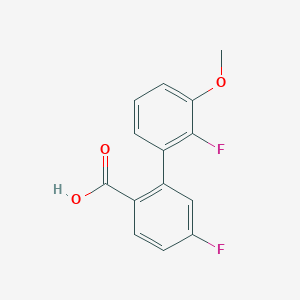 molecular formula C14H10F2O3 B6402289 4-Fluoro-2-(2-fluoro-3-methoxyphenyl)benzoic acid CAS No. 1261900-79-1