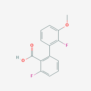 molecular formula C14H10F2O3 B6402303 6-Fluoro-2-(2-fluoro-3-methoxyphenyl)benzoic acid CAS No. 1261952-88-8