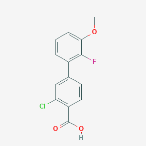 2-Chloro-4-(2-fluoro-3-methoxyphenyl)benzoic acid